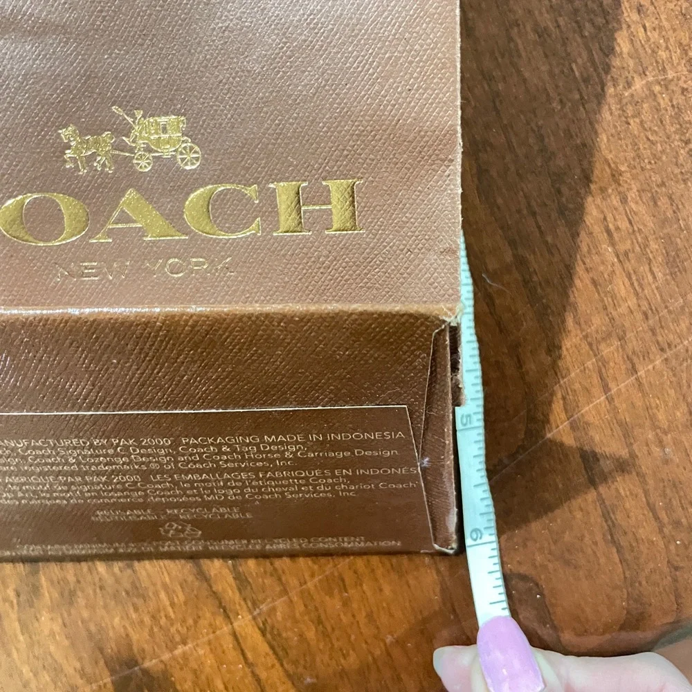 Coach Brown Mini Shopping Gift Bag